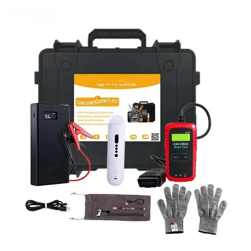 HotCharmex 5 In 1 Multi-Functional Vehicle Car Auto Emergency Tool Kit