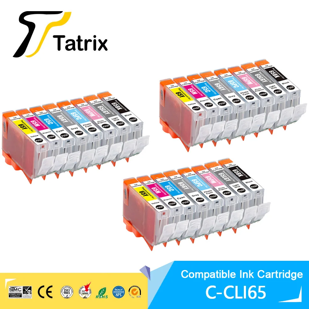 For Canon CLI65 CLI-65 CLI 65 Premium Color Compatible Inkjet Ink Cartridge for Canon Pixma PRO-200 PRO200 PRO 200 Printer