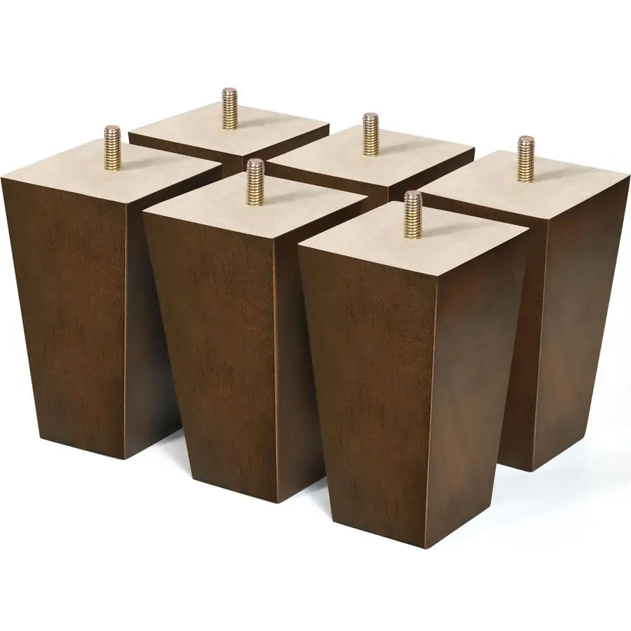 

Wood Furniture Legs Sofa Legs Pack of 4 Square Couch Legs MidCentury Modern Replacement Legs for Armchair Recliner Coffee Table