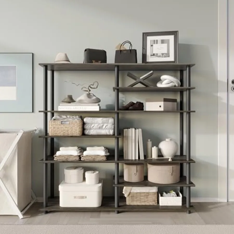 

Minimalist 7-Tier Multipurpose Shelf with Open Storage Shelves, Contemporary Display Rack