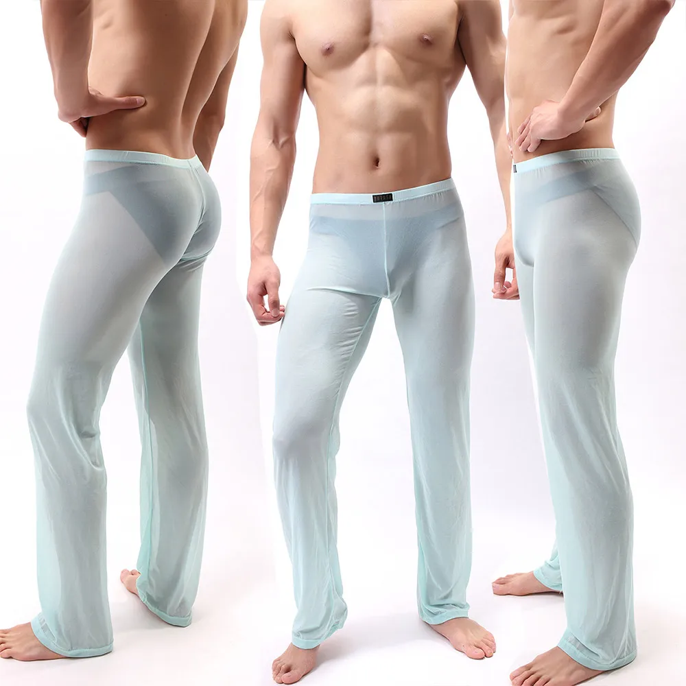 Sheer Mesh Men's Sleep Pants - Ultra-Comfortable Lounge Trousers Perfect for Home Relaxation & Daily Wear