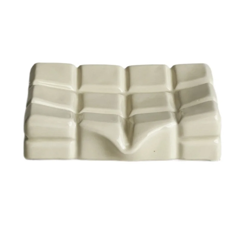 

Портативный керамический держатель для мыльницы, шоколадная форма, креативная мыльница, сливная вода, квадратная мыльница для отеля