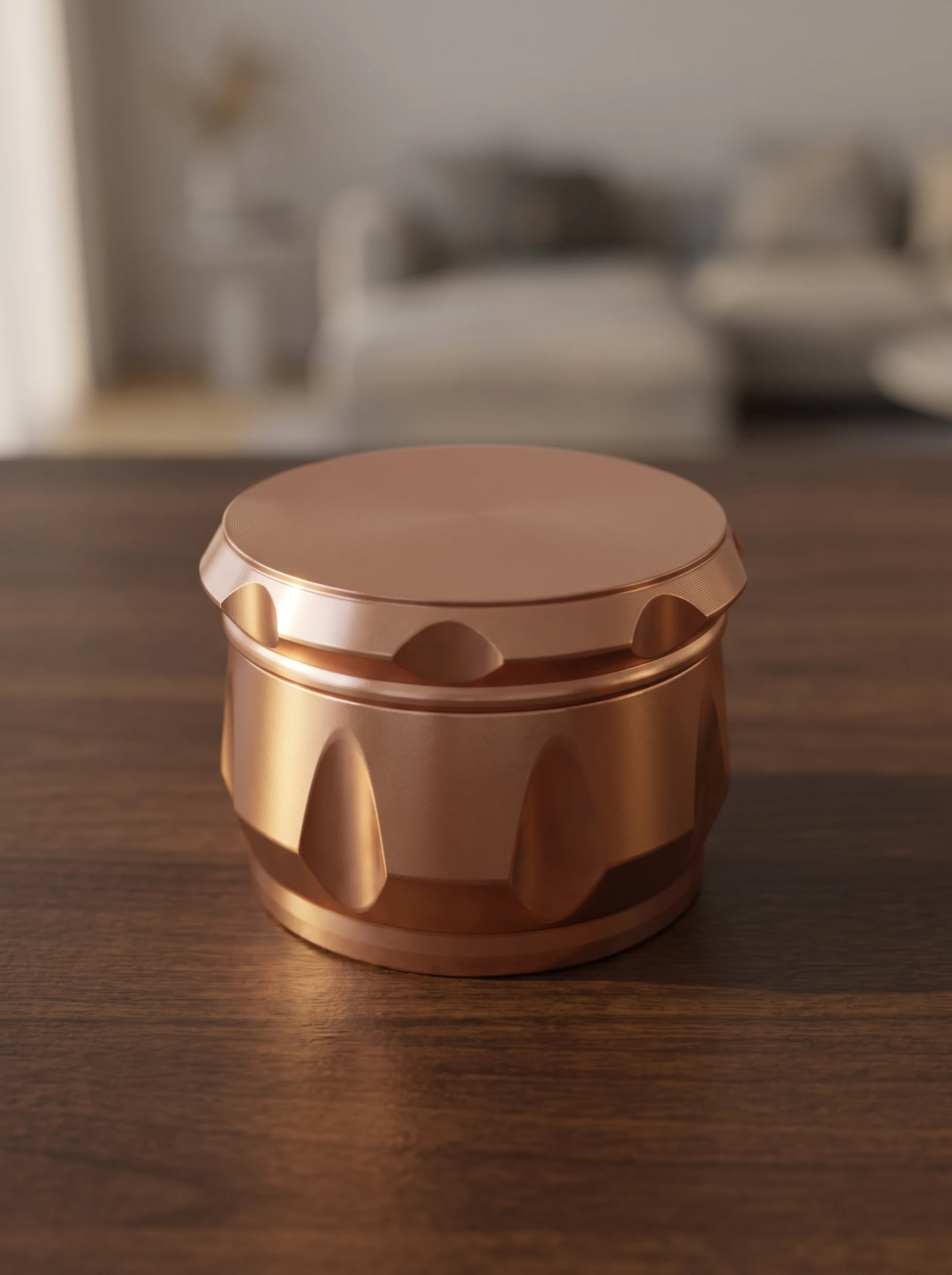 67mm Metal Herb Grinder Drum Shape Herb Grinder with Textured Grip Portable Spice Mill for Kitchen Home Travel and Outdoor Use