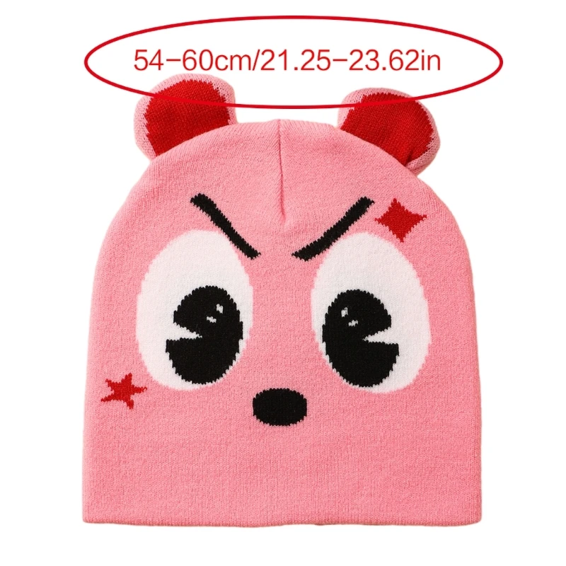 Topi Kartun Rajut Modis Rajutan Tahan Angin Luar Ruangan untuk Gadis Remaja
