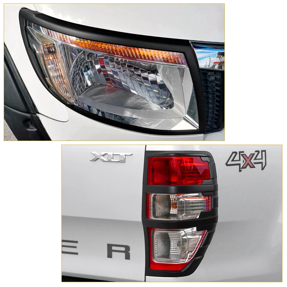 Car Accessories headlight tail lights cover for Ford Ranger T6 2012 2013 2014 Wildtrak XL XLS XLT LIMITED Car Styling