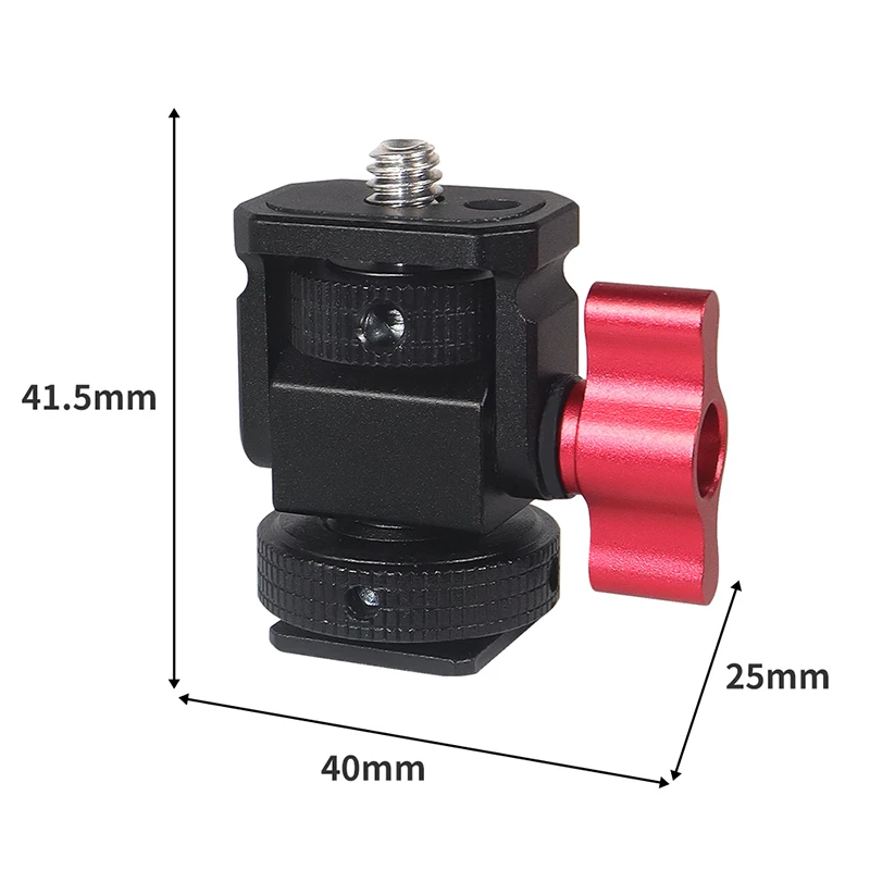 Monitorständerhalter, EVF-Halterung mit Kaltschuh, 1/4 Zoll Schraube, ARRI-Positionierungsstift, 3/8 Zoll Loch, für DSLR-Kamera, Feldblitzlichthalterung – Detail 31