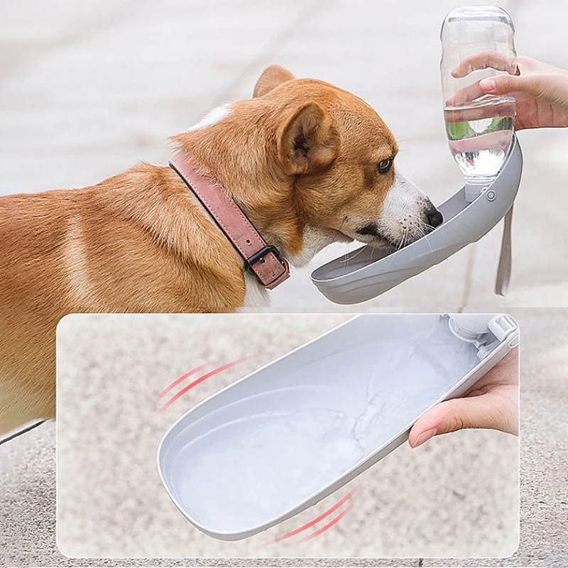 500ml Portable Dog Water Bottle Outdoor Travel Drinking Pet Drinking Bottle for Small Medium Dogs Puppy Cat Feeder Pet Supplies