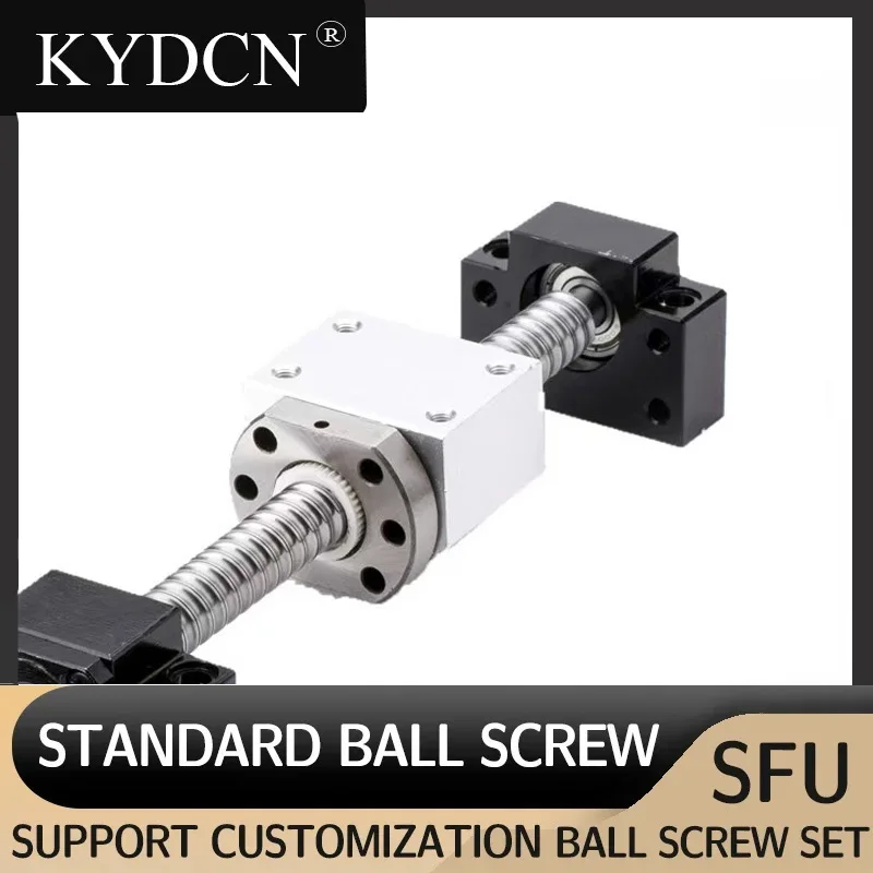 

Обработка винта 3204 3205 3210 3232 Шариковый винт с фланцевой гайкой SFU SFE + BK25BF25 Опора + корпус гайки, L 300-550 мм
