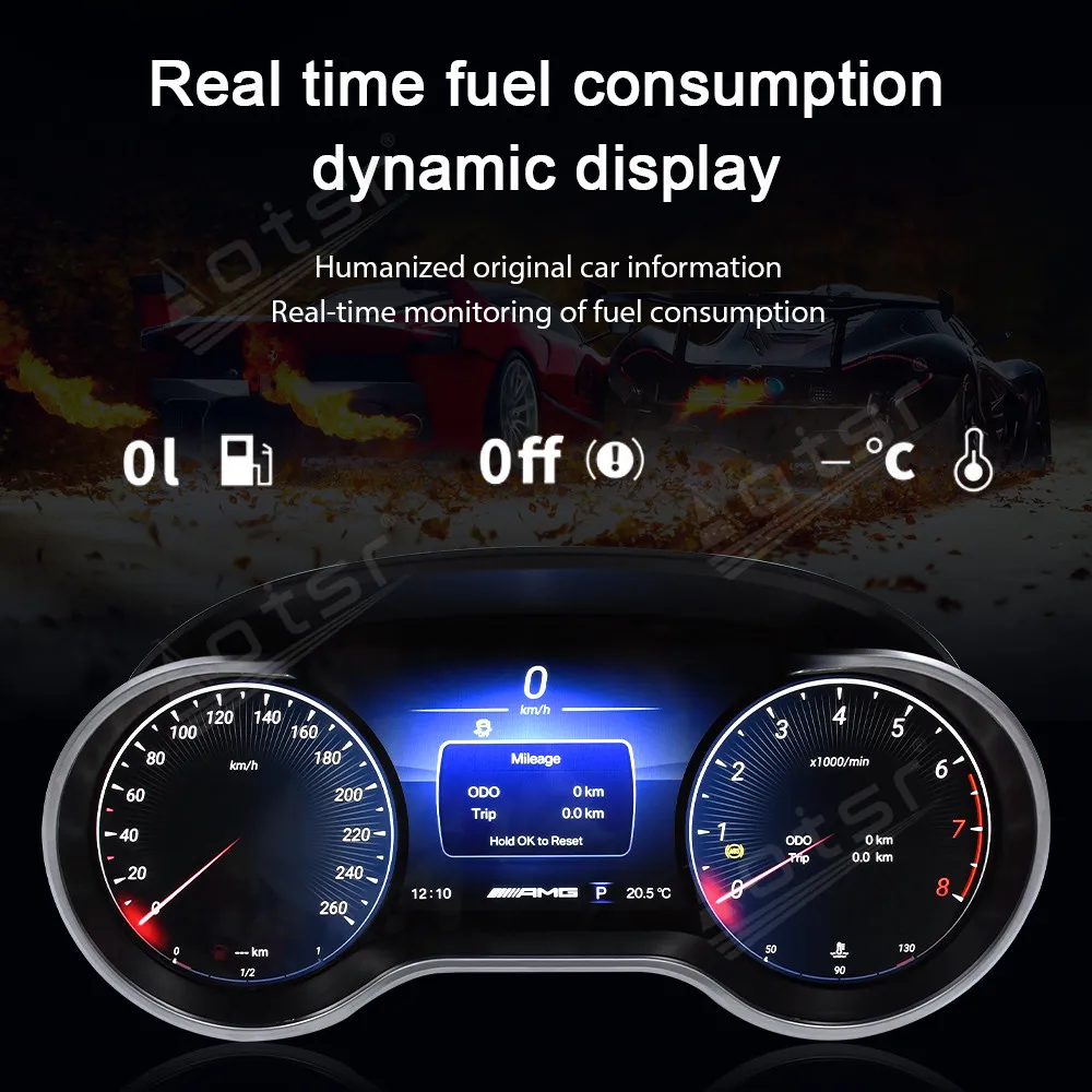 LCD Digital Cluster For Mercedes Benz R-Class 2006 2007 2008 2009 2010 2011 2012 2013-2017 Virtual Cockpit Speed Meter Dashboard