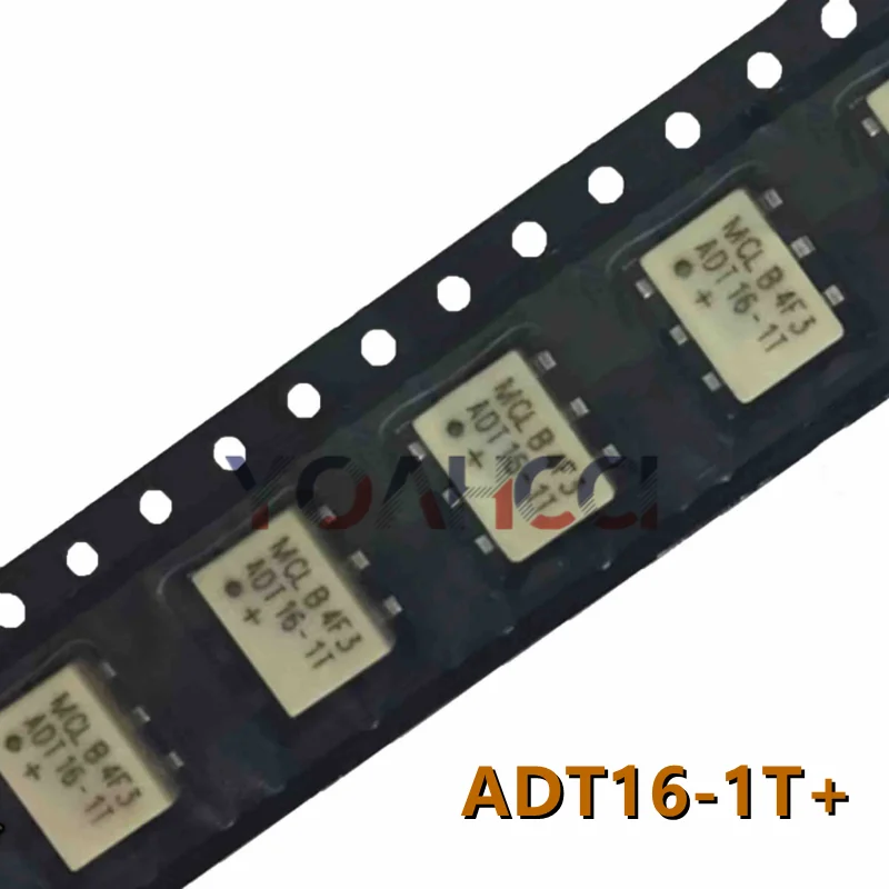 

ADT16-1T+ (2pieces) RF Transformer Balun 1:16 1.5-160MHz 50Ω 0.25W SMD-6 CD542 7.9x5.6mm Flat Lead 256:1 Impedance Matching