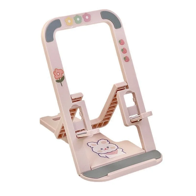 Portable Foldable Desktop Phone Stand, Adjustable Holder for Tablet, Dorm & Office Live Streaming Support