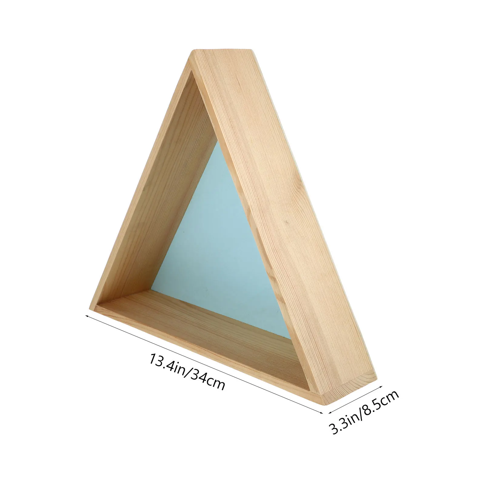 2Pcs Triangle Wall Shelf Wooden Storage Rack Stylish Home Decorative Holder Living Room Bookshelf Organizer Storage Rack