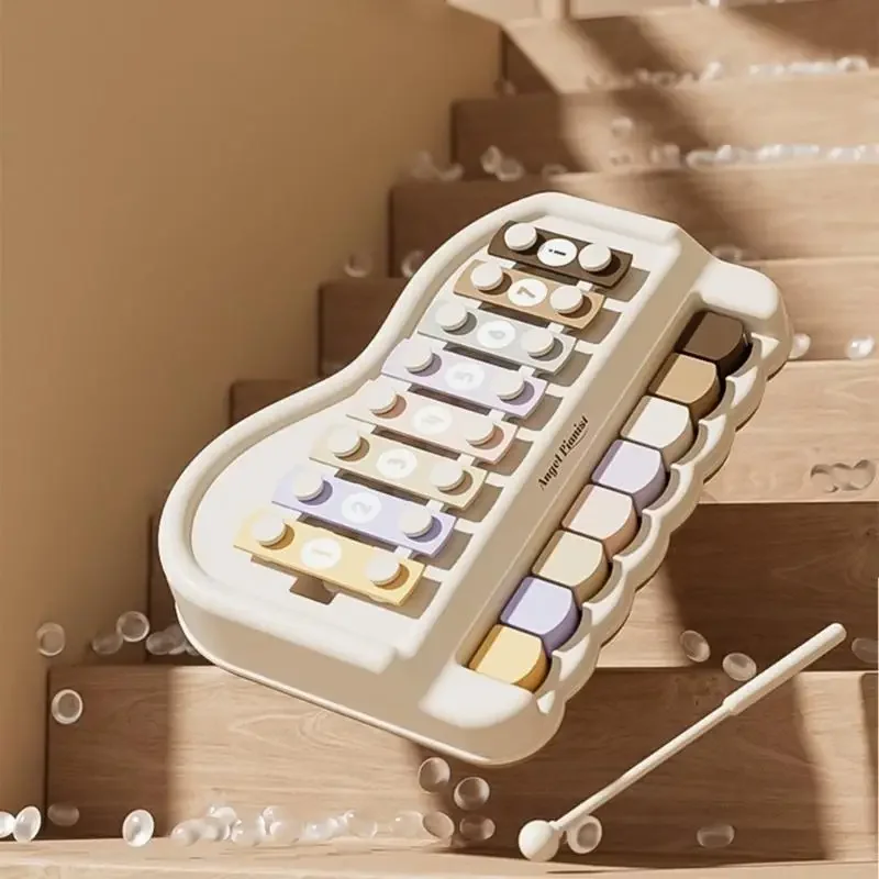 أداة عزف موسيقى تفاعلية لعبة إكسيليفون للأطفال الصغار تشجع على تطوير الإيقاع والاستكشاف السمعي الإبداعي 15UB #2