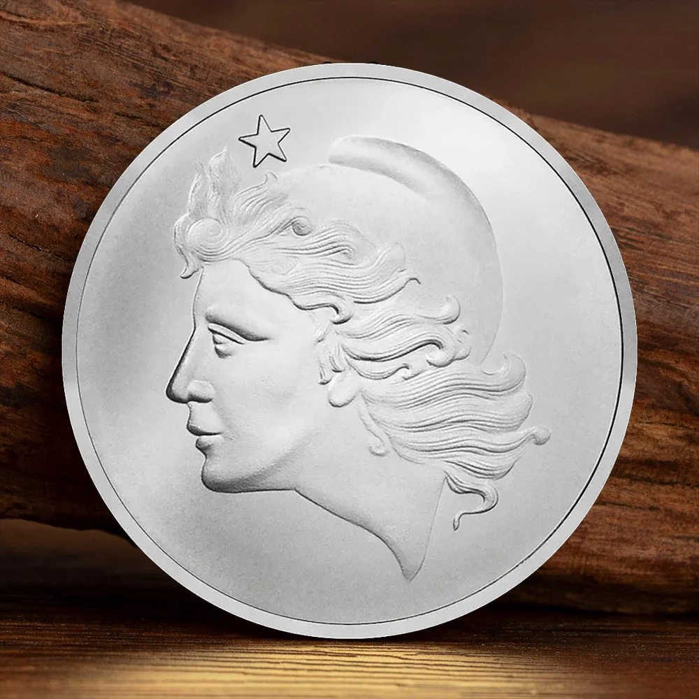 Republic Dos Estados Souvenir Coin Silvery Plated Unidos Do Brazil Commemorative Coins Home Decoration
