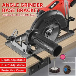 Angle Grinder Holder 45° Adjustable Angle Grinder Bracket Stand Dust Free Angle Grinder Machine Base Hand Fixed Cutter Support