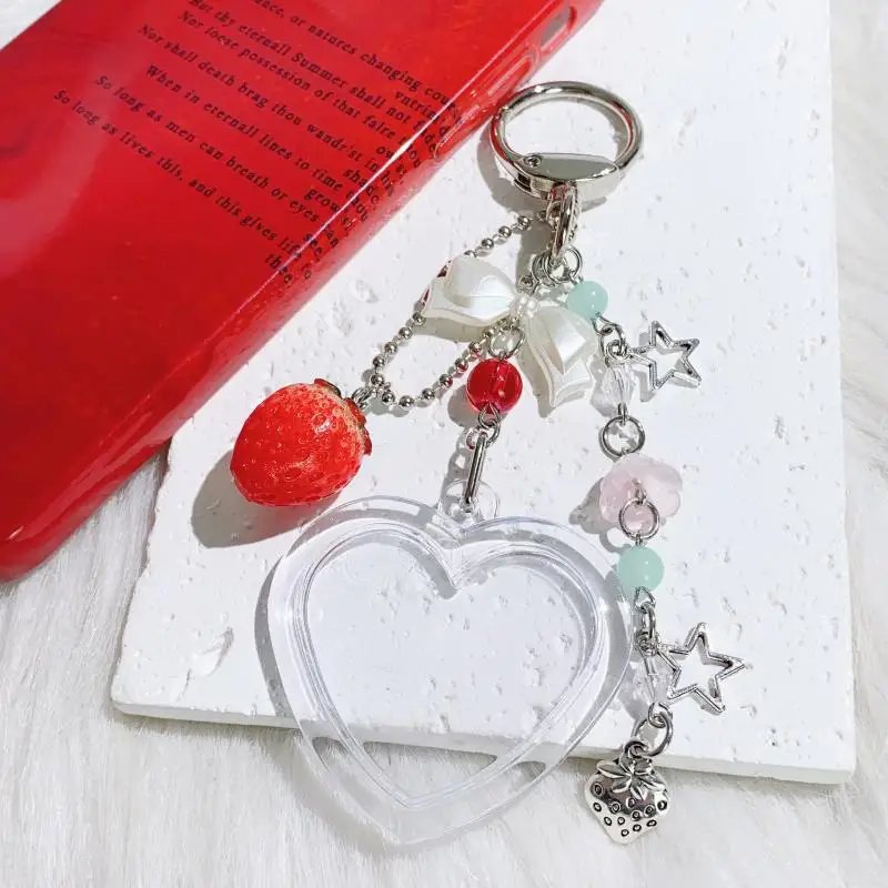 

Simple Transparent Photo Frame Keychain Cute Insert Photo Acrylic Blank Keyring Pendant Backpack Decoration Accessories Gifts