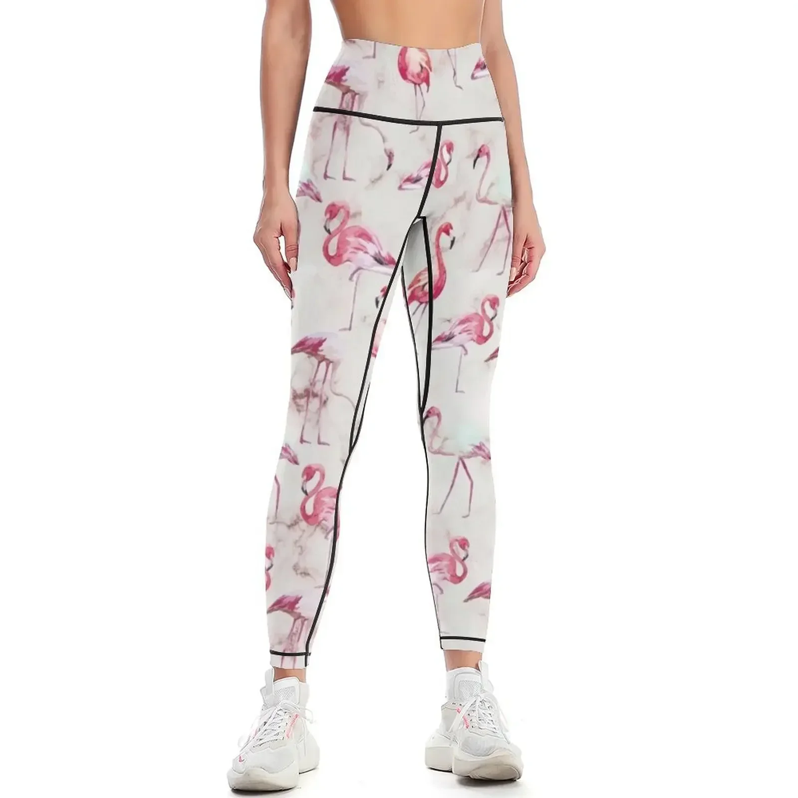 

Flamingo Art On Pink Leggings Fitness clothing leggins push up woman sportswear woman gym 2025 for physical Womens Leggings