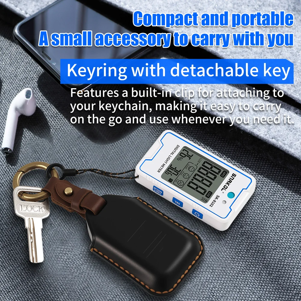 Snakol Mini Digital Illuminometer Meter SK8102 Professional Digital Luxometer 999900Lux 92890FC Stroboscopic Light Lux Meter