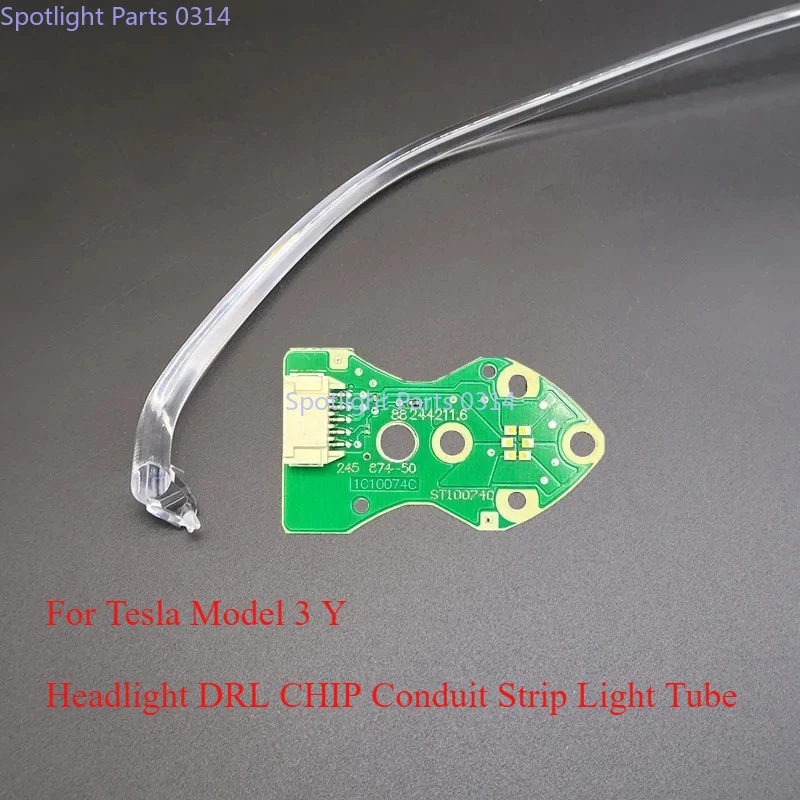 

Фара DRL CHIP, трубка кабелепровода для Tesla Model 3 Y Lens Edition, белый балластный модуль 2019-2023, автомобильный чип «ангельский глаз»