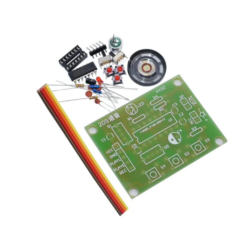 ISD1820 20 Seconds Voice Recording Kit for Students Electronic Production DIY Training Experimental Kit