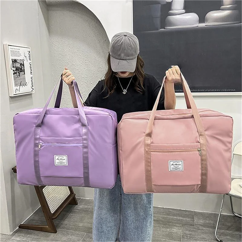 Bolsas de viaje plegables de gran capacidad para hombre y mujer, bolso de mano impermeable para equipaje, bolso de viaje, bolsa de hombro de almacenamiento para gimnasio y Yoga