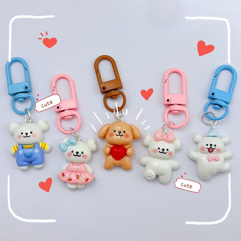 Kawaii Cat Keychain Pet Paw Key Ring Animal Footprint Key Chains Souvenir Gifts For Women Men Cay Keys DIY Handmade Jewelry