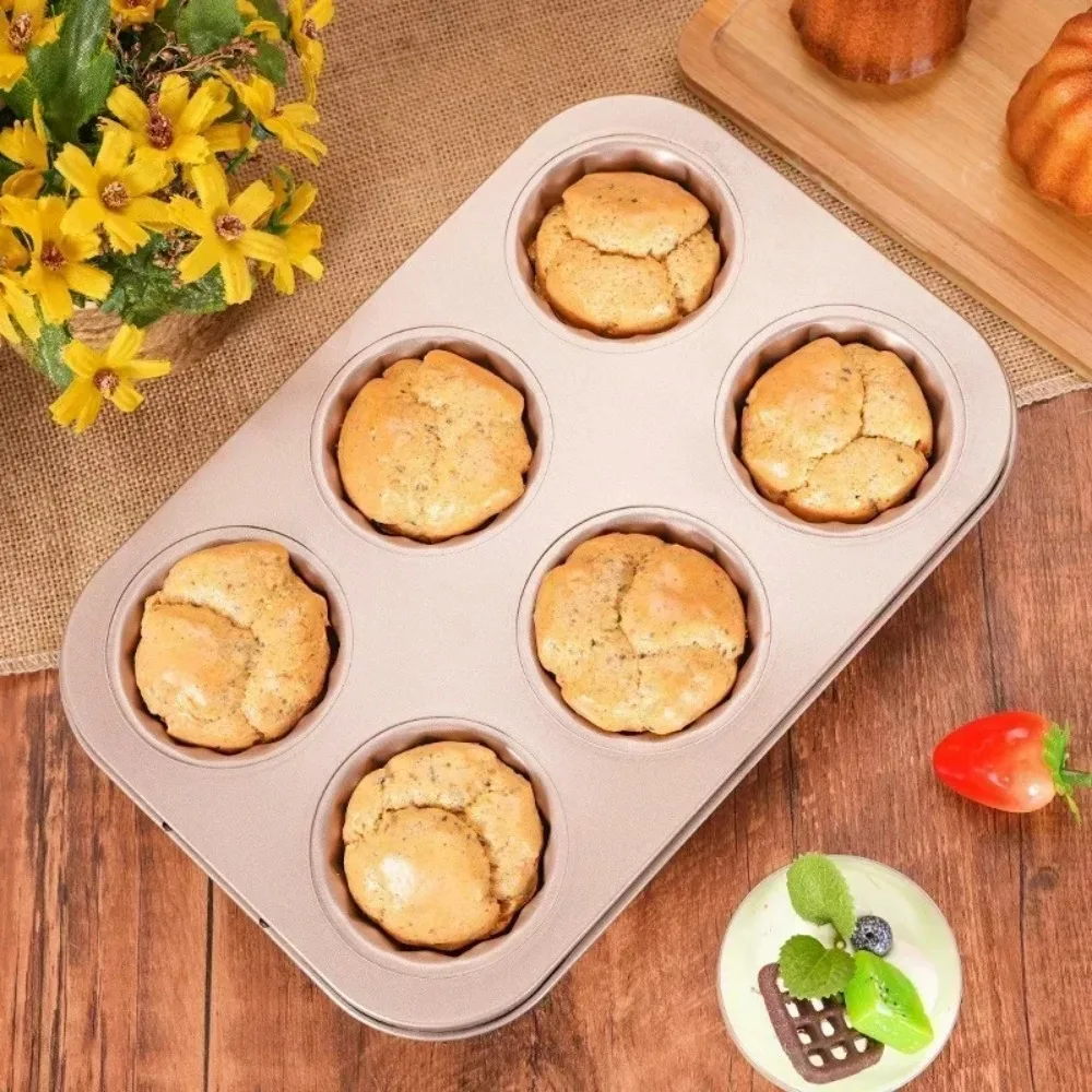 1/6/9Holes Cake Mould Carbon Steel Bakeware Mini Cake Pan Cannelés Muffin Cupcake Molds Dessert Baking Tool Home Kitchen