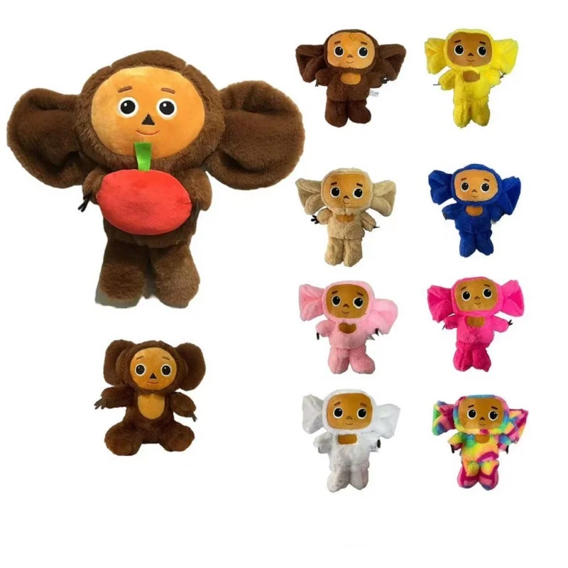 

New 2023 Russia Movie Cheburashka Monkey Cute Plush Toy Kawaii Baby Kids Sleep Appease Doll for Children Gift чебурашка игрушка