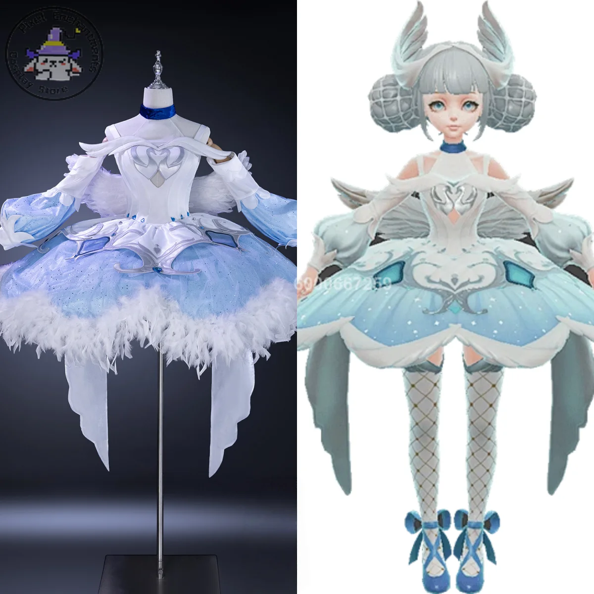 

Game Honor of Kings Cosplay Swan Dream Costume Anime Xiao Qiao Role Playing Fashion Dress Outfit for Women Adult Comic Con Party