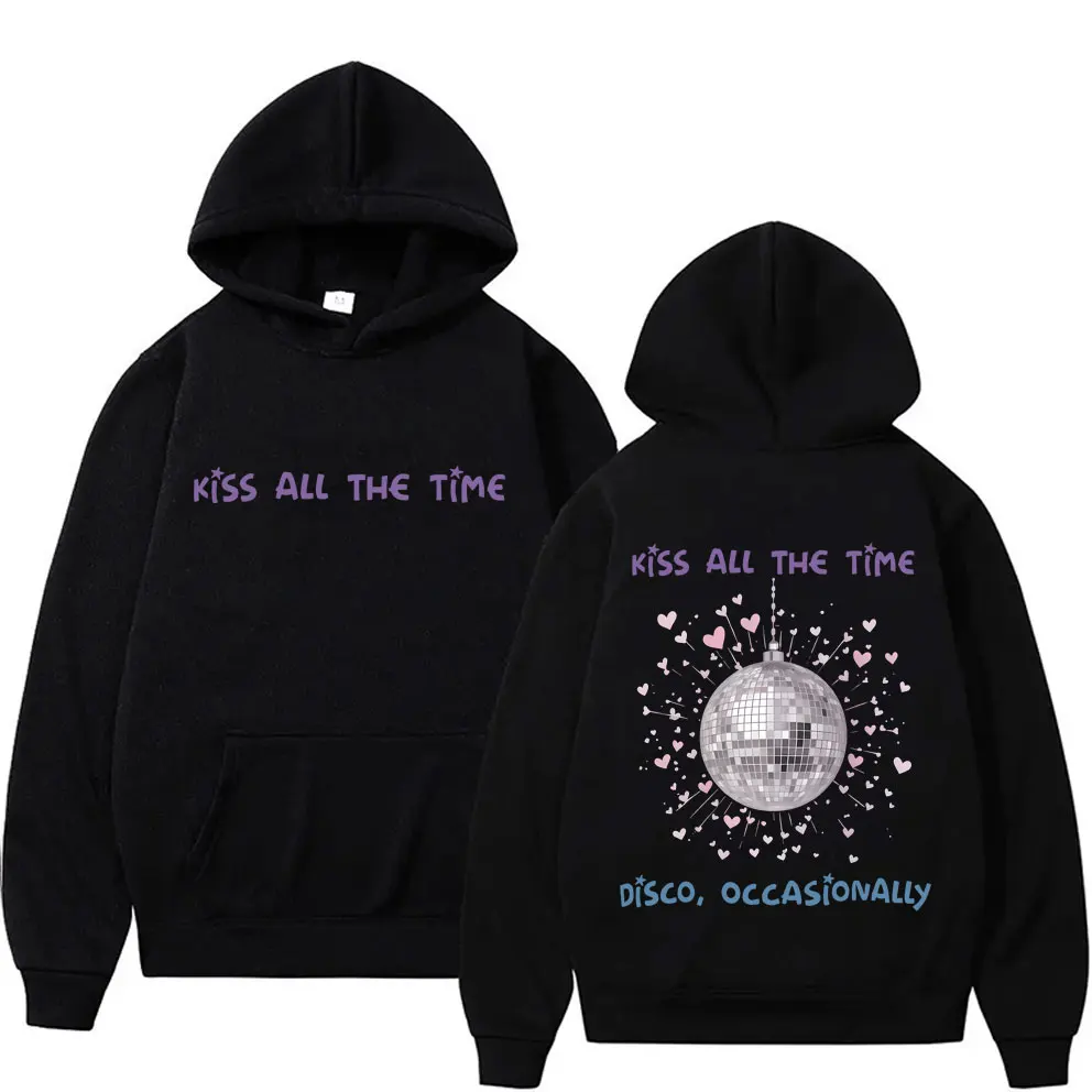

Kiss All The Time Disco Occasionally Graphic Hoodie Men Women Hip Hop Fashion Sweatshirt Oversized Streetwear Unisex Fans Gift