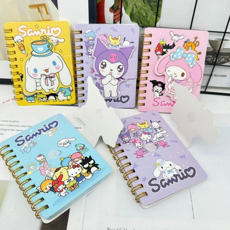 16 teile/los Sanrio Kuromi Melody Kitty Cinnamoroll Spule Memo Pad Nette Notizbuch Tagebuch Planer Schreibwaren Geschenk Schule Liefert