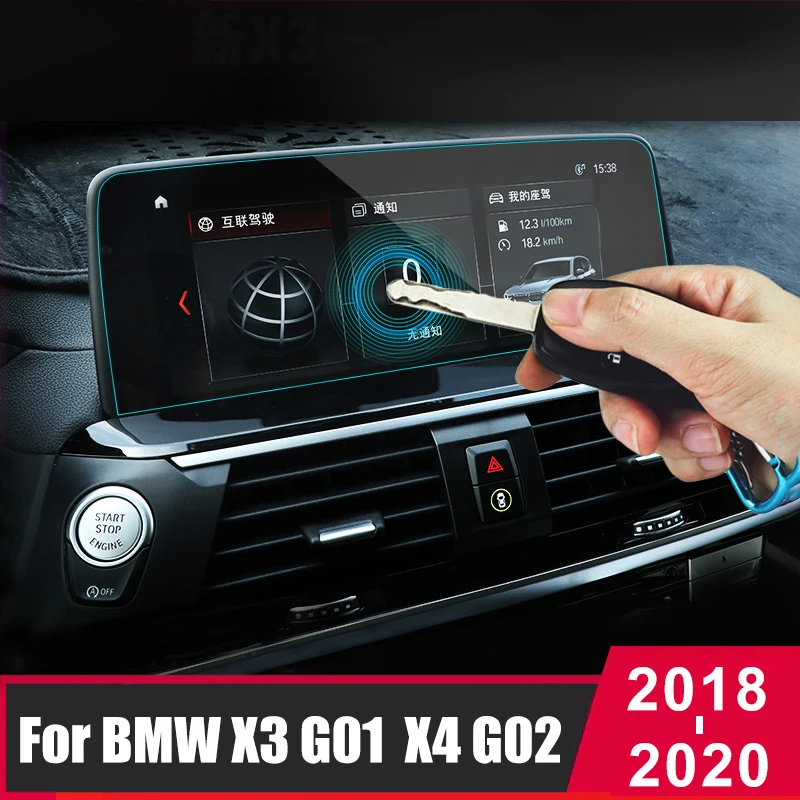 BMW için X3 X4 G01 G02 2018 2019 2020 Temperli Cam Araba Navigasyon Ekran Koruyucu Film Dashboard monitör ekranı koruyucu film