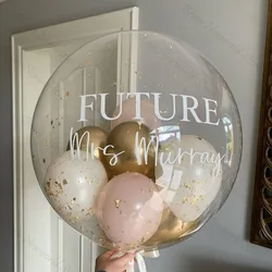 Personalised Bobo Balloon Custom Vinyl Sticker for Bubble Ballon Wedding Bridal Shower Decor Birthday Party Globos babyshower