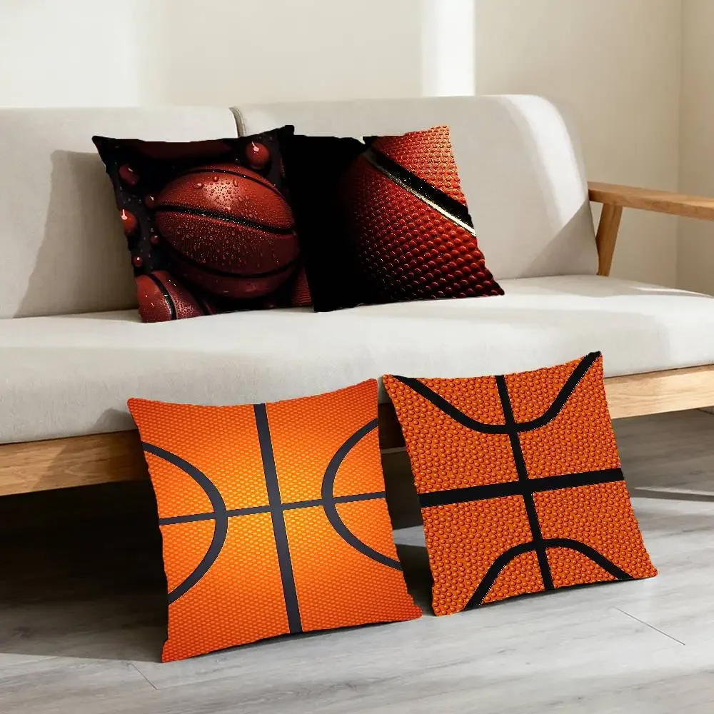 Basketball Pillow Case Throw Pillow Cover Nordic Vintage Style Cushion Covers Home Living Room Sofa Couch Seat Decor