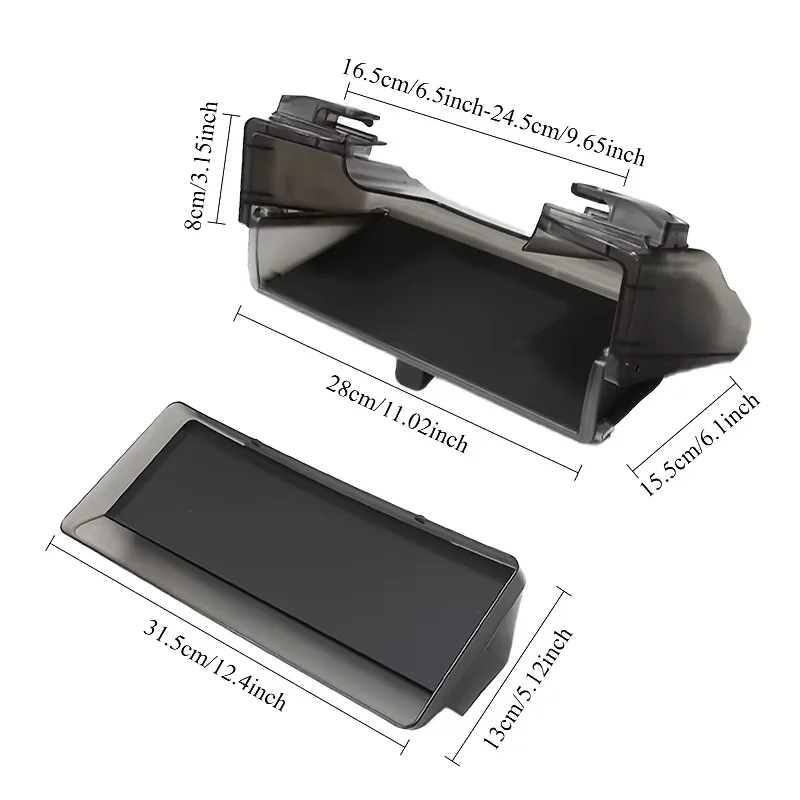 Suitable for Tesla Model Y Juniper 2025‑2026 Model3 Highland 2024‑2025 Under-Screen Storage Box, Storage Rack Behind the Central Control Screen, Built-In Anti-Slip Mat, Foldable Hidden Opening and Closing Tissue Holder, Car Interior Decoration Accessories - view 4