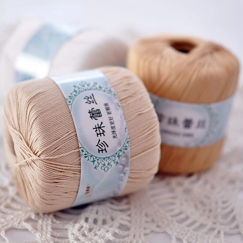 No.5 Pearl Lace Thread Mercerized Cotton Yarn Threads Crochet Algodon Hand Knitting Lanas Embroidery Arts Crafts Sweater Scarf