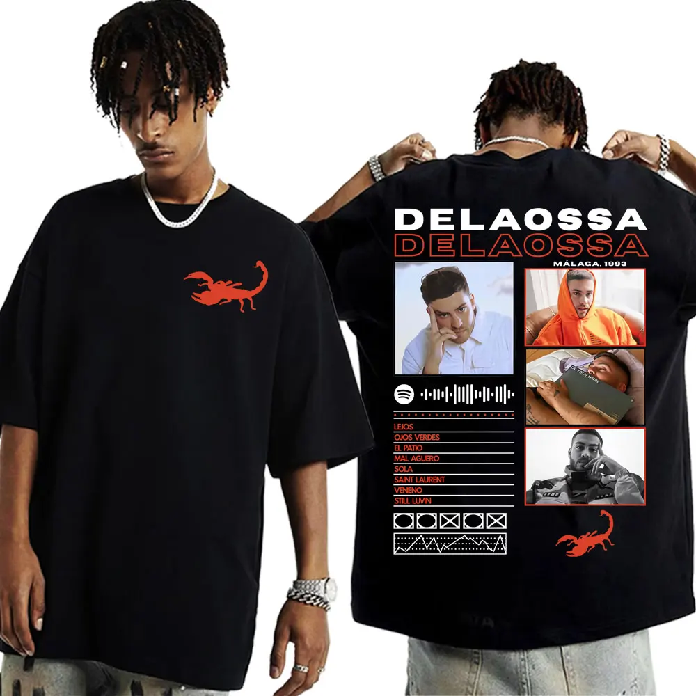 Рэпер Delaossa Veneno Album 2025 Tour футболка мужская одежда хлопковые повседневные футболки с короткими рукавами винтажная модная трендовая футболка