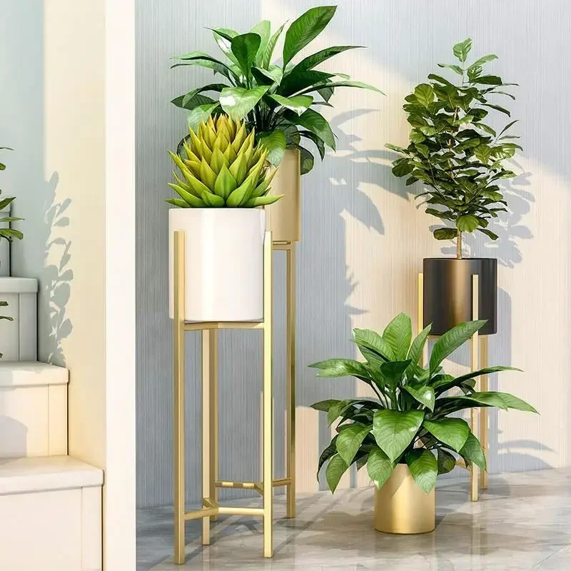 Factory Price Metal Plant Stand Gold Flower Pot Stands Indoor Outdoor Metal Potted Gold Plant Holder Plants Display Stand