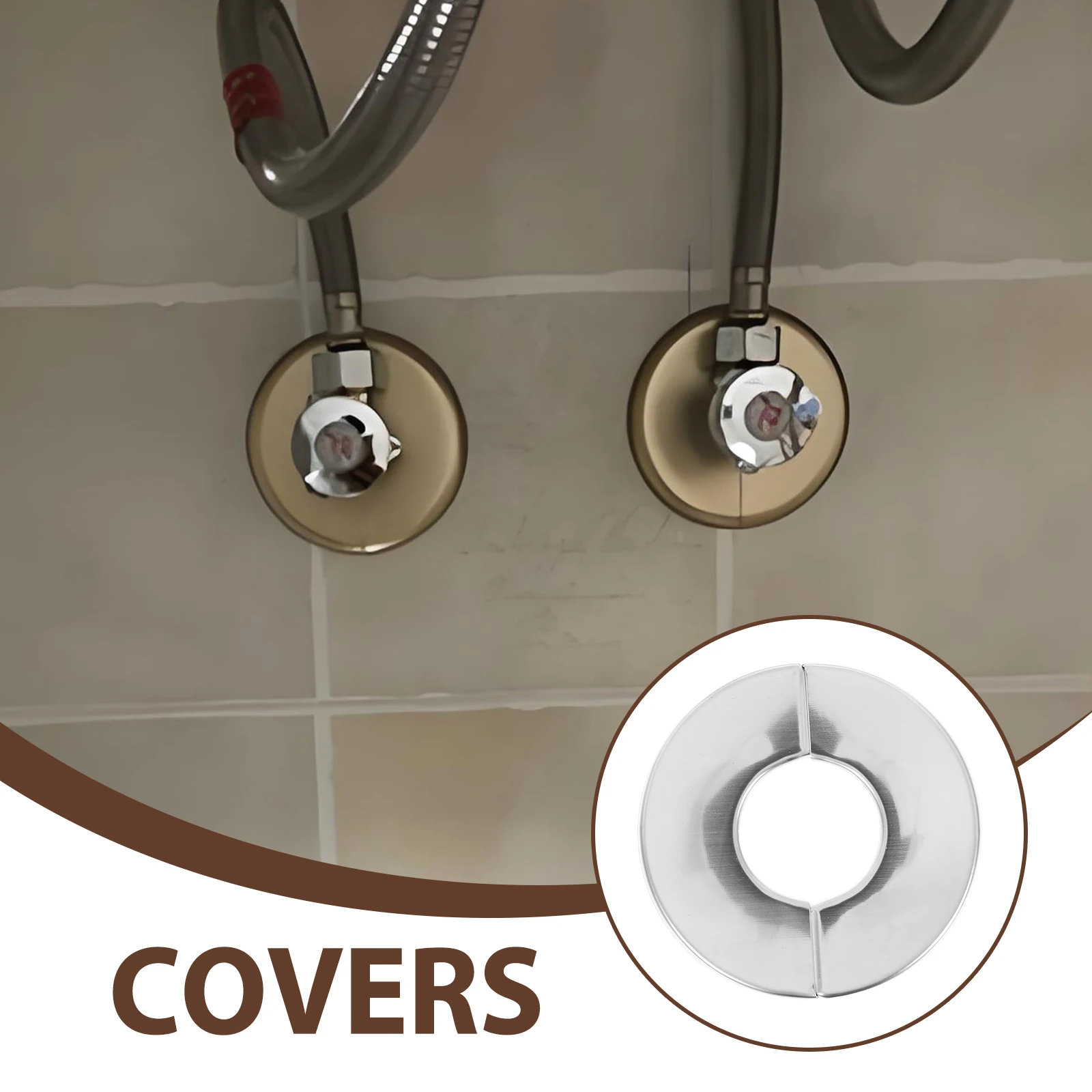 

4 шт., фланец с отверстием для настенной трубы, крышка из нержавеющей стали для ванной комнаты и кухни, круглые декоративные нагревательные газовые водопроводные трубы, защитная крышка