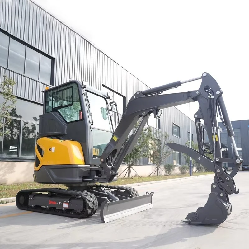 SDJK Mini Excavator 3.5 Ton CE EPA Kubota Engine Hydraulic Crawler 3 Ton Mini Digger Excavator Machine With Cab