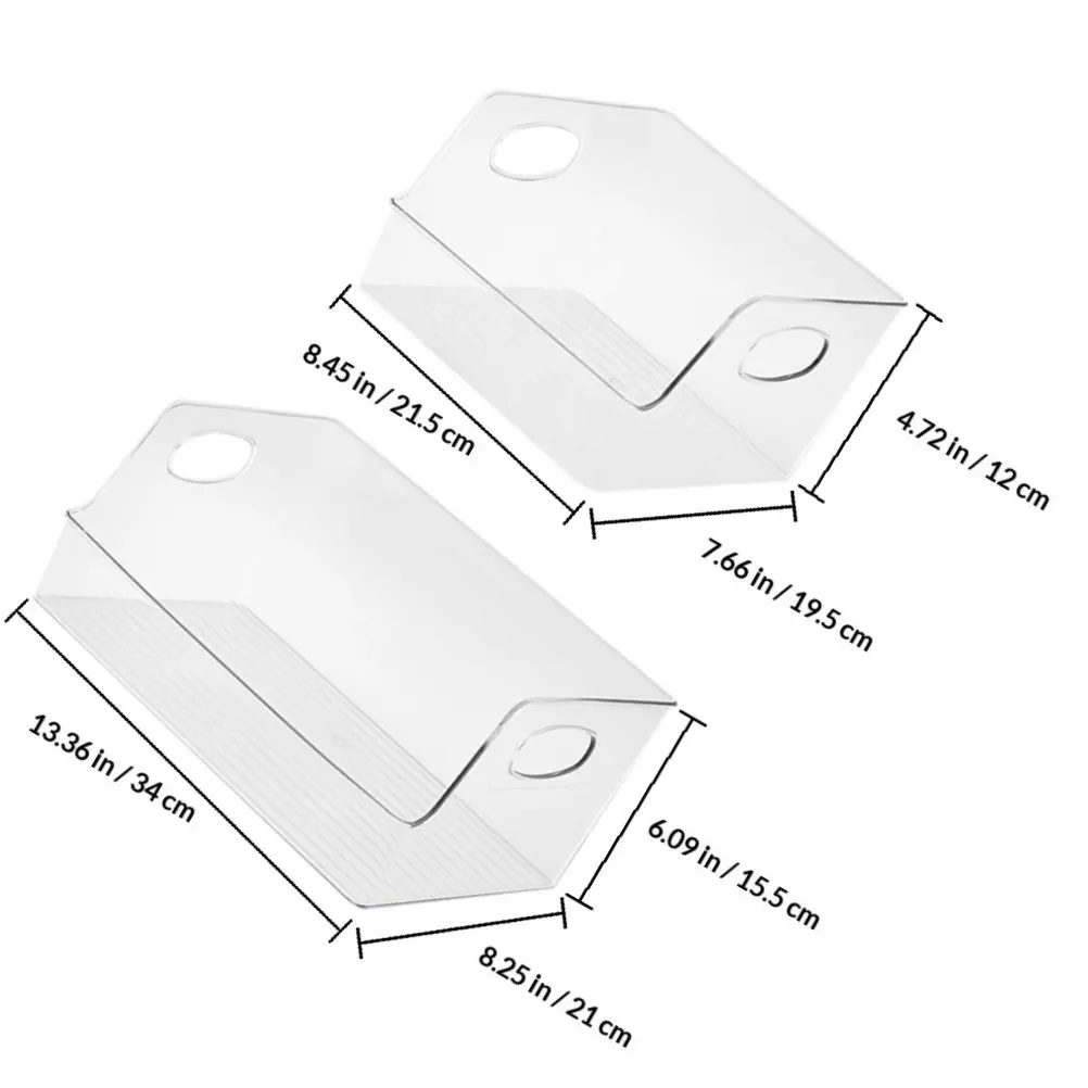 2Pcs Simple Assembly Plastic File Organizer Desktop Book Storage Rack Magazine Holder for Dorm Library Classroom Office Use