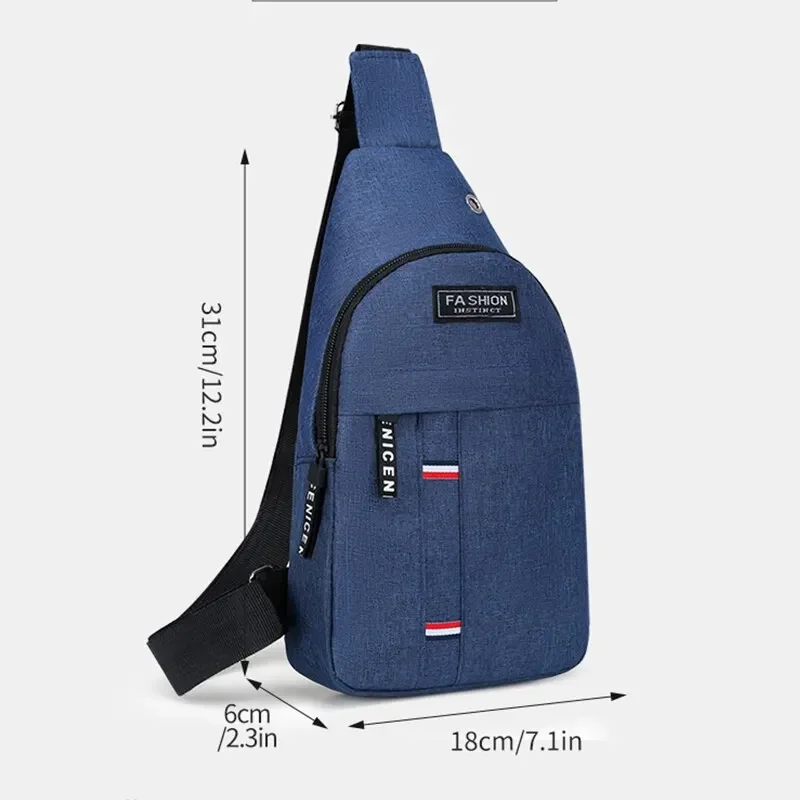 Borsa da petto Borsa a tracolla da uomo Nuova tela di nylon Borsa da viaggio sportiva casual Borsa da petto a spalla singola Stile da uomo