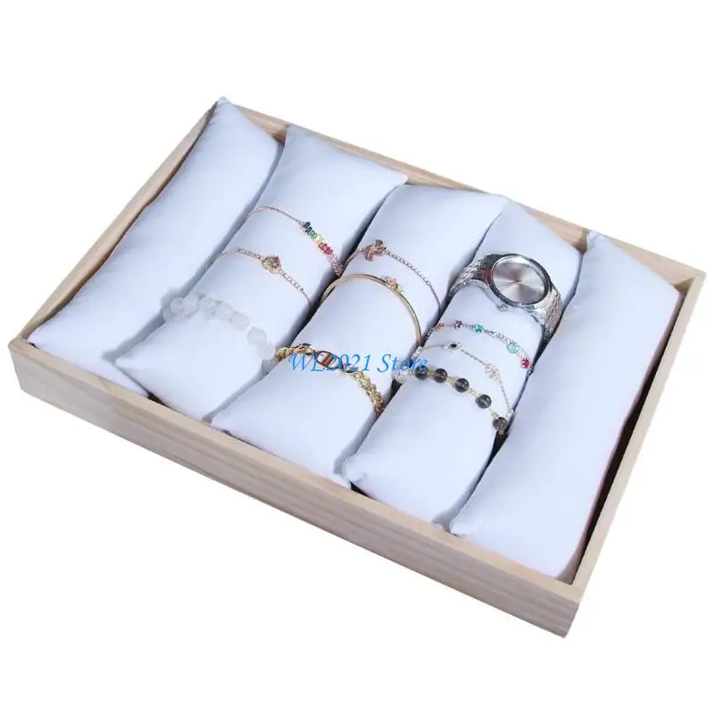 G5GC علبة عرض الساعات الأنيقة حامل خشبي للمعارض لهواة جمع المجوهرات