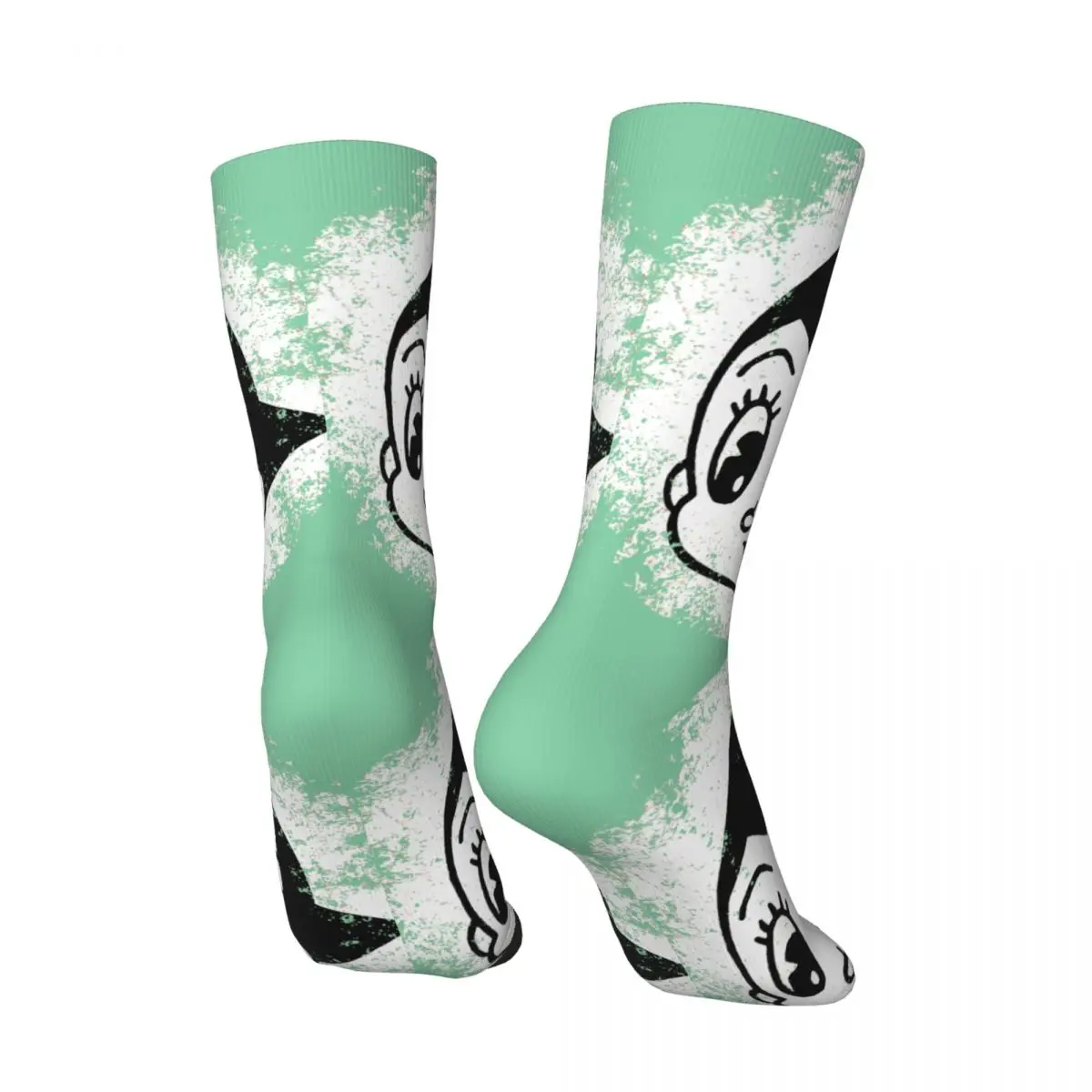 Funny Crazy Compression Sock for Men Vintage Astroboy Hip Hop Vintage Tetsuwan Atom Anime Astro Boy Manga Printed Boys Crew Sock