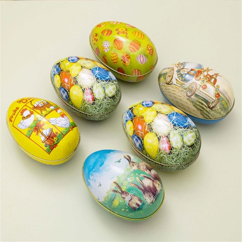 6x/Set Cookie Container Easter Eggs Candy Boxes Rabbit Pattern Snacks Boxes Dropshipping