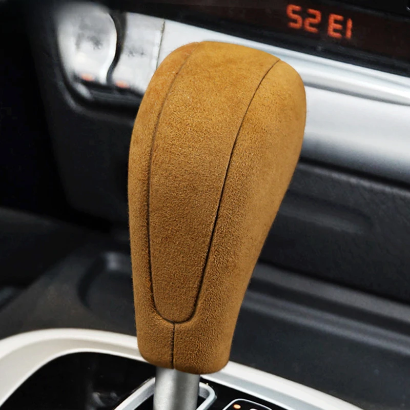 For Porsche Cayenne 2004-2009 Suede Interior Trim Wrap ABS Gear Shift Knob Dekorasi Cover Stiker Aksesori Mobil