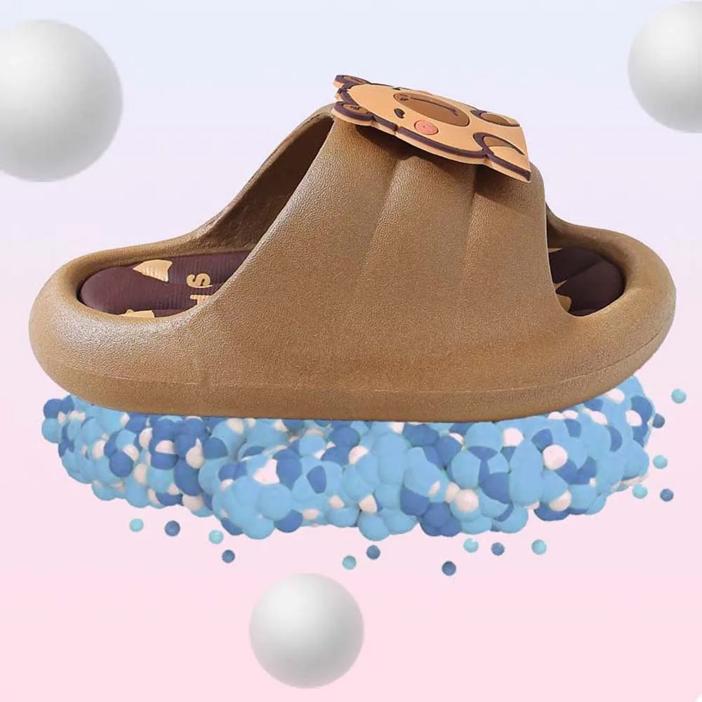 بولي كلوريد الفينيل لطيف كابيبارا النعال المضادة للانزلاق سميكة الكرتون الحيوان النعال تدوير مرونة الأطفال الحمام الصنادل غرفة نوم