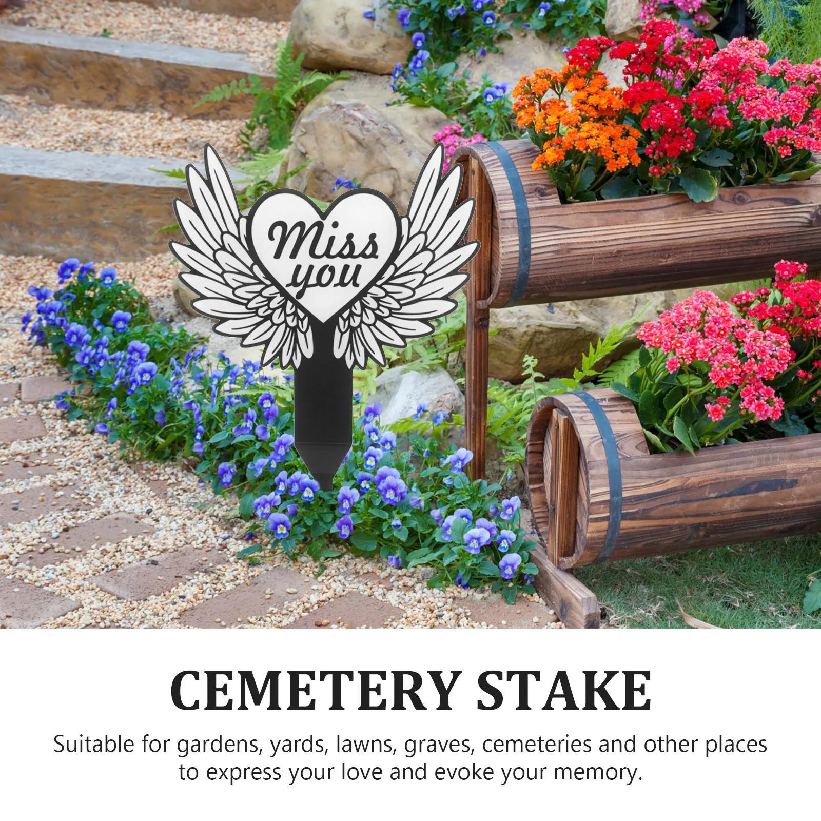 

Acrylic Memorial Plaque for Cemetery Grave Decor 23x30cm Black Garden Waterproof Outdoor nament DAD Y669A Grave Marker