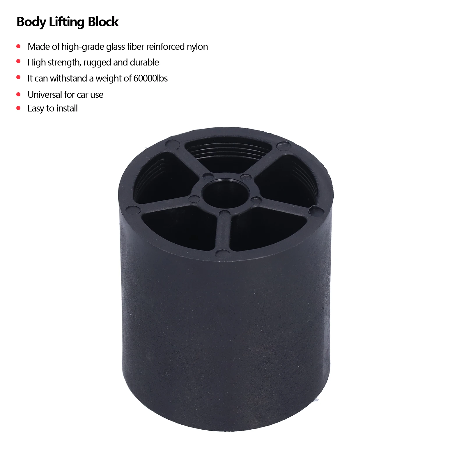 3in Body Lifting Block Universal 60000LBS Reinforced Nylon for Automobile Modification Auto Parts Body Lift Kit Car Lift Block