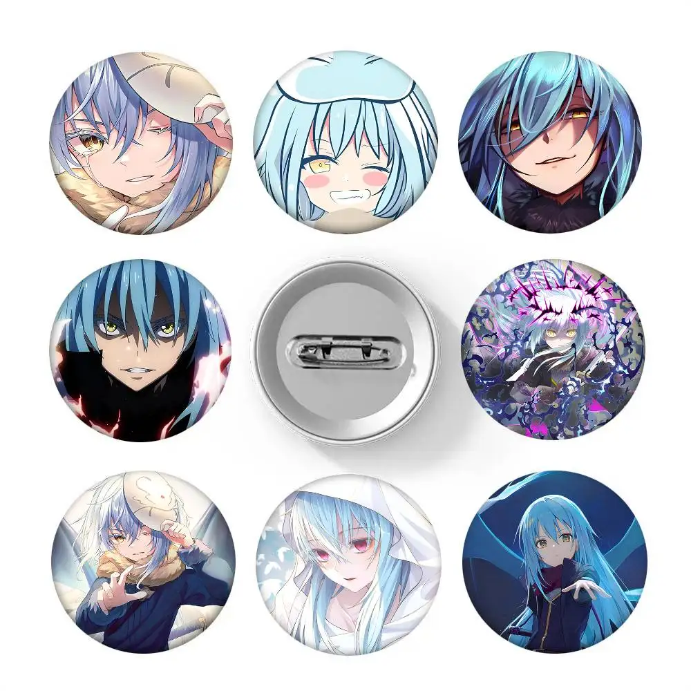 Anime-Charaktere Rimuru Tempest Rundes Abzeichen Kreative Brosche Kleidung Rucksack Accessoires Anstecknadel